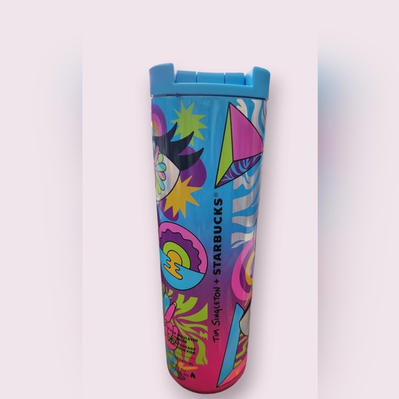 Starbucks Tim Singleton Pride Rainbow 16oz Grande Insulated Cup Tumbler Hot Cold - Picture 2 of 5
